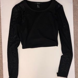 Black crop top